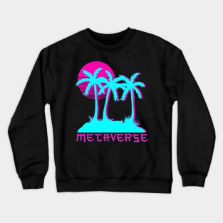 Retro Metaverse NFT Retro Defi Cyberpunk Vapourware Aesthetic Crypto Crewneck Sweatshirt